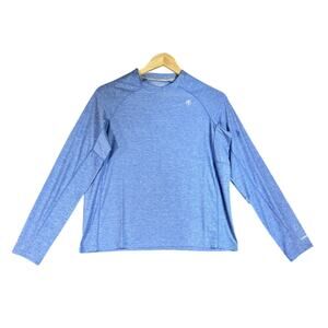 Coolibar Youthsize XL Blue Agility Long Sleeve Fitness Tee Shirt Upf 50+